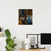 Johannes Vermeer - Lady Seated in een Virginal Poster (Thuiskantoor)
