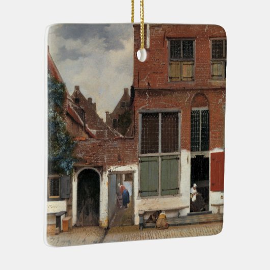 Johannes Vermeer - Little Street Keramisch Ornament (Rechts)