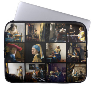 Johannes Vermeer - Masterstuks Grid Laptop Sleeve