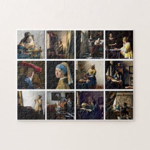 Johannes Vermeer - Masterstuks Grid Legpuzzel