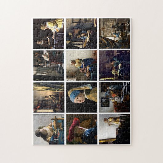 Johannes Vermeer - Masterstuks Grid Legpuzzel (Verticaal)