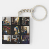 Johannes Vermeer - Masterstuks Grid Sleutelhanger (Achterkant)