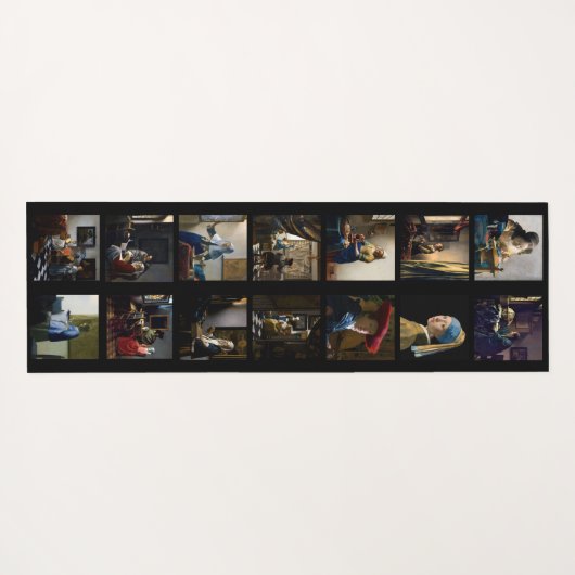 Johannes Vermeer - Masterstuks Grid Yogamat (Achterkant (horizontaal))