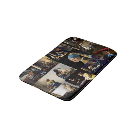 Johannes Vermeer - Masterstuks Patchwork Badmat (Gekanteld)