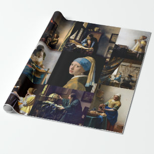 Johannes Vermeer - Masterstuks Patchwork Cadeaupapier