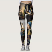 Johannes Vermeer - Masterstuks Patchwork Leggings (Voorkant)