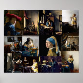 Johannes Vermeer - Masterstuks Patchwork Poster (Voorkant)