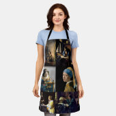 Johannes Vermeer - Masterstuks Patchwork Poster Schort (Gedragen)