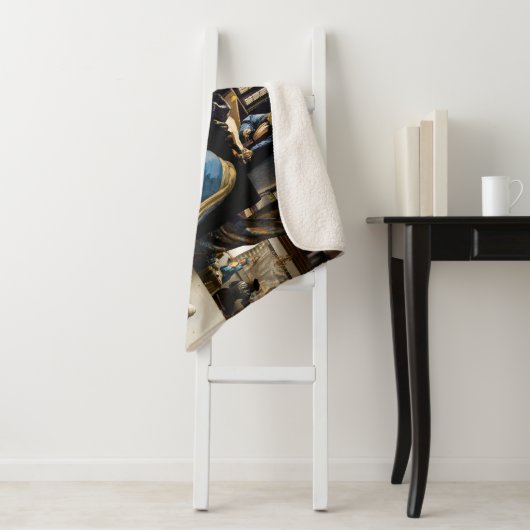 Johannes Vermeer - Masterstuks Patchwork Sherpa Deken (In situ)