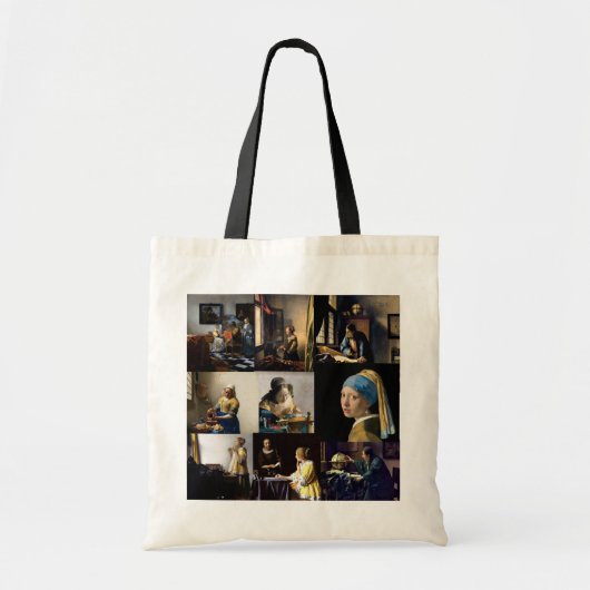 Johannes Vermeer - Masterstuks Patchwork Tote Bag (Voorkant)