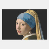 Johannes Vermeer - Meisje met de parel Inpakpapier Vel (Voorkant 3)
