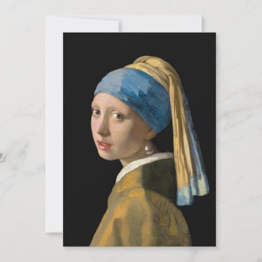Johannes Vermeer - Meisje met de parel Kaart (Voorkant)
