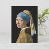 Johannes Vermeer - Meisje met de parel Kaart (Staand voorkant)