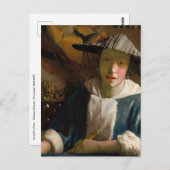 Johannes Vermeer - Meisje met een fluit Briefkaart (Voorkant / Achterkant)