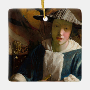 Johannes Vermeer - Meisje met een Flute Keramisch Ornament
