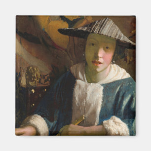 Johannes Vermeer - Meisje met een Flute Magneet