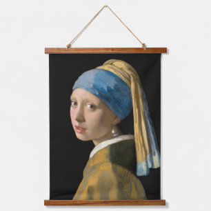 Johannes Vermeer - Meisje met een parel Hangend Wandkleed