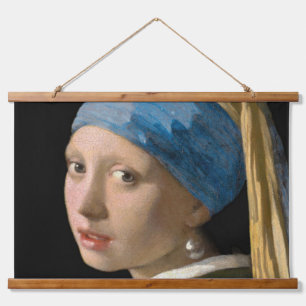 Johannes Vermeer - Meisje met een parel Hangend Wandkleed