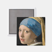 Johannes Vermeer - Meisje met een parel Magneet (Voorkant / Achterkant)