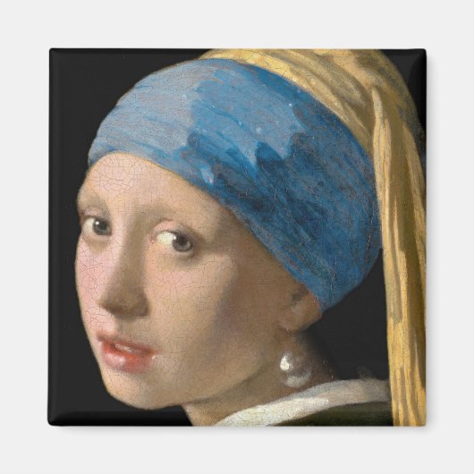 Johannes Vermeer - Meisje met een parel Magneet (Voorkant)