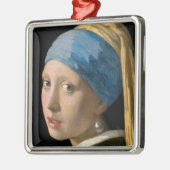 Johannes Vermeer - Meisje met een parel Metalen Ornament (Links)