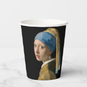 Johannes Vermeer - Meisje met een parel Papieren Bekers (Achterkant)