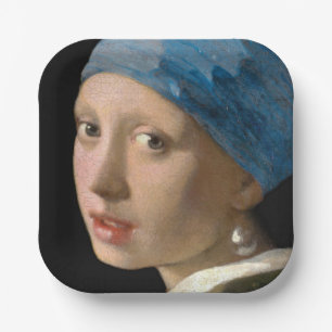 Johannes Vermeer - Meisje met een parel Papieren Bordje