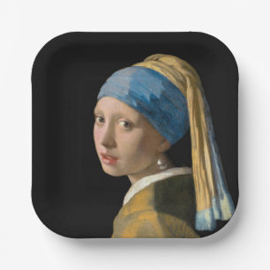 Johannes Vermeer - Meisje met een parel Papieren Bordje