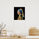 Johannes Vermeer - Meisje met een parel Poster (Keuken)