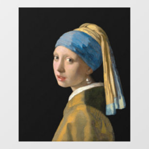 Johannes Vermeer - Meisje met een parel Raamsticker