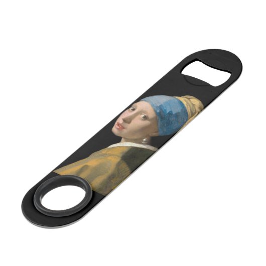 Johannes Vermeer - Meisje met een parel Speed Flessenopener (Voorkant Gekanteld)