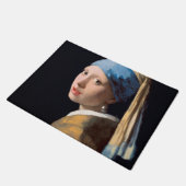 JOHANNES VERMEER - Meisje met een parel van 1665 Deurmat (Schuin)