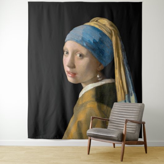 Johannes Vermeer - Meisje met een parel Wandkleed (In situ)