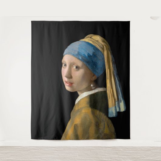 Johannes Vermeer - Meisje met een parel Wandkleed (Voorkant)