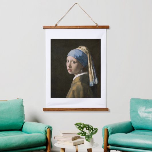 Johannes Vermeer, Meisje met een parelaar Hangend Wandkleed (Woonkamer)