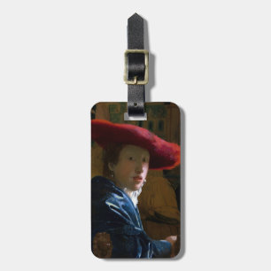 Johannes Vermeer - Meisje met een Rode Hoed Bagagelabel