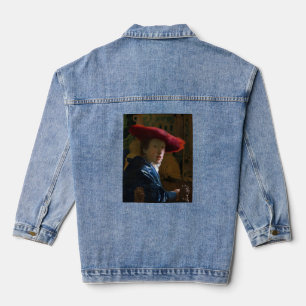 Johannes Vermeer - Meisje met een rood Pet Denim Jacket
