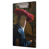 Johannes Vermeer - Meisje met een rood Pet Klembord (Links)