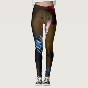 Johannes Vermeer - Meisje met een rood Pet Leggings
