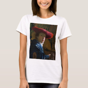 Johannes Vermeer - Meisje met een rood Pet T-shirt