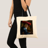 Johannes Vermeer - Meisje met een rood Pet Tote Bag (Voorkant (product))