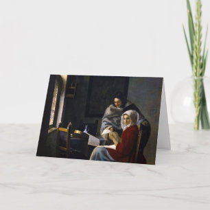 Johannes Vermeer - Meisje onderbroken bij haar muz Kaart