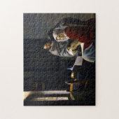 Johannes Vermeer - Meisje onderbroken bij haar muz Legpuzzel (Verticaal)