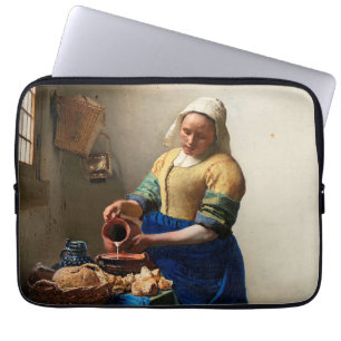 Johannes Vermeer. Milkmaïde. kunst Laptop Sleeve