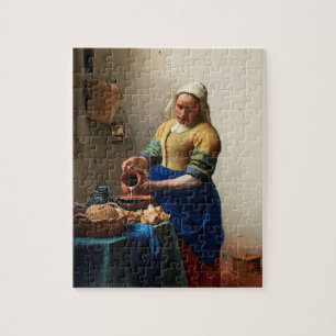 Johannes Vermeer. Milkmaïde. kunst Legpuzzel
