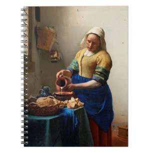 Johannes Vermeer. Milkmaïde. kunst Notitieboek