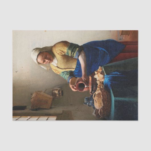 Johannes Vermeer. Milkmaïde. kunst Tissuepapier (Voorkant)