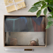 Johannes Vermeer. Milkmaïde. kunst Tissuepapier (Geschenk)