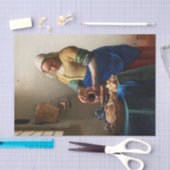 Johannes Vermeer. Milkmaïde. kunst Tissuepapier (Craft)