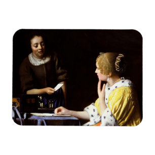 Johannes Vermeer - Mistress en Maid Magneet
